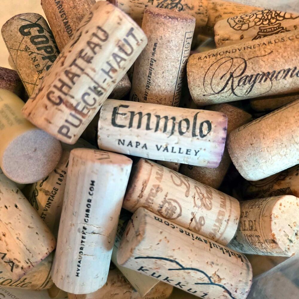 WINE BOTTLE CORKS Mixed Craft Collectors Total Three Gallon Bags Almost 5 Pounds